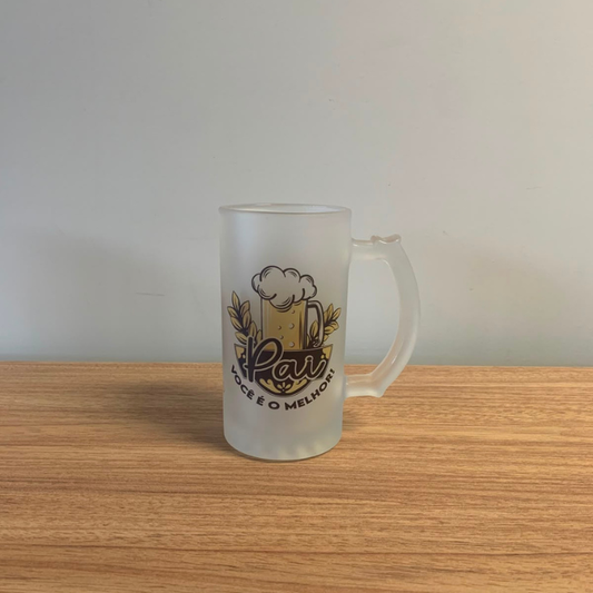 Caneco de vidro para chopp 460 ml - pai você é o melhor - CC20