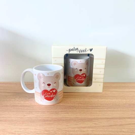 Caneca 300 Ml C/ Caixa - Com Carinho - Ca797
