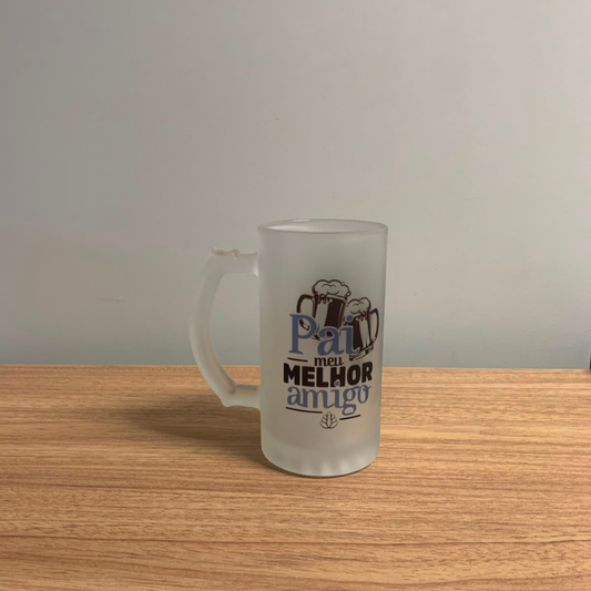 Caneco de vidro para chopp 460 ml - pai meu melhor amigo - CC21