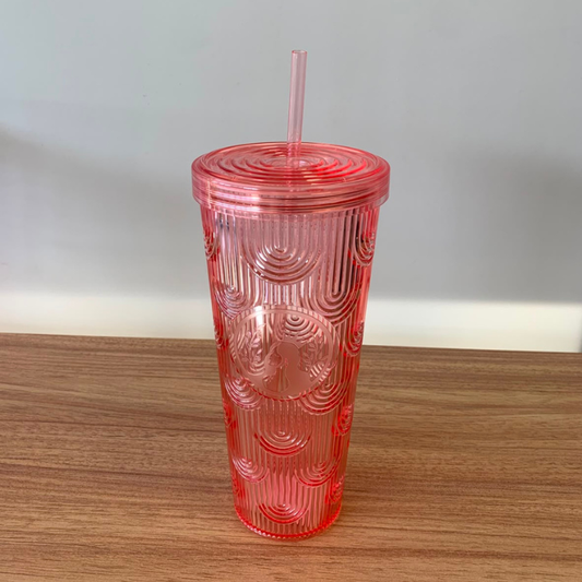 Copo com Tampa 1000ml Rose – Copo Acrílico para Bebidas