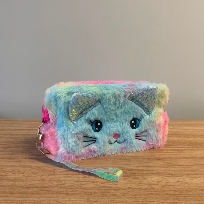 Necessaire Gatinho Multi Color – Porta Maquiagem e Organizador Multiuso