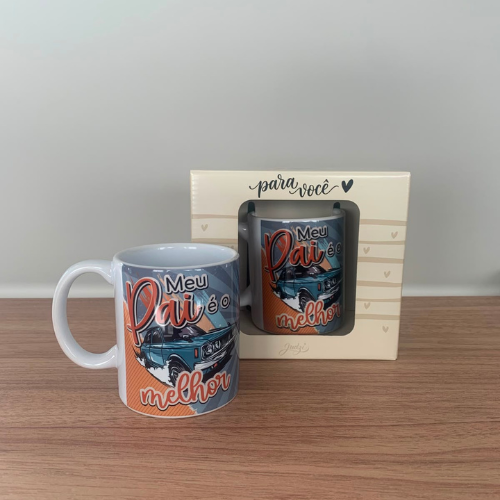 Caneca cerâmica 300 ml - meu pai é o melhor - CA543