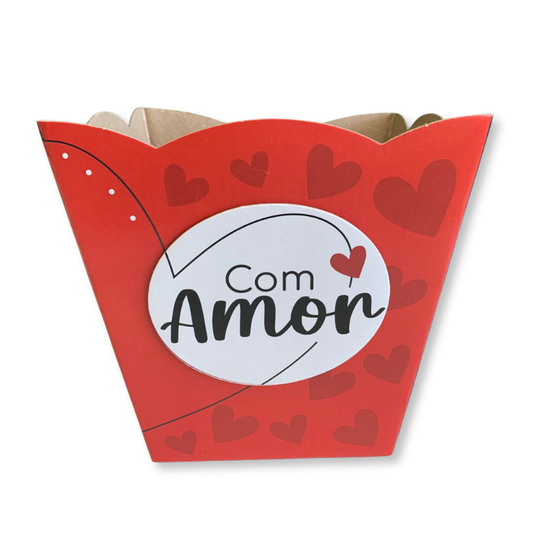 Cachepô CH699 - Com amor/Eu te amo | 3 Unidades