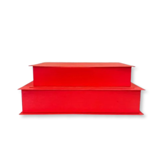 Caixa box livro cartonada - Vermelha BOXLV | 2 Unidades