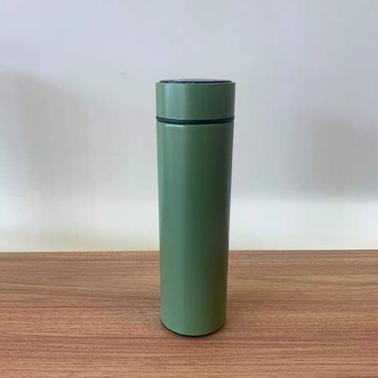 Garrafa Térmica Inteligente 500ml Verde Musgo com Sensor de Temperatura