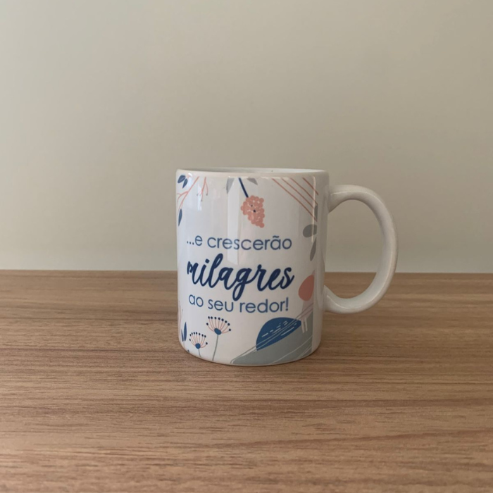 Caneca Cerâmica 300ml com Caixa Presente "Semeie Sonhos" – Presente Motivacional Inspirador | CA812