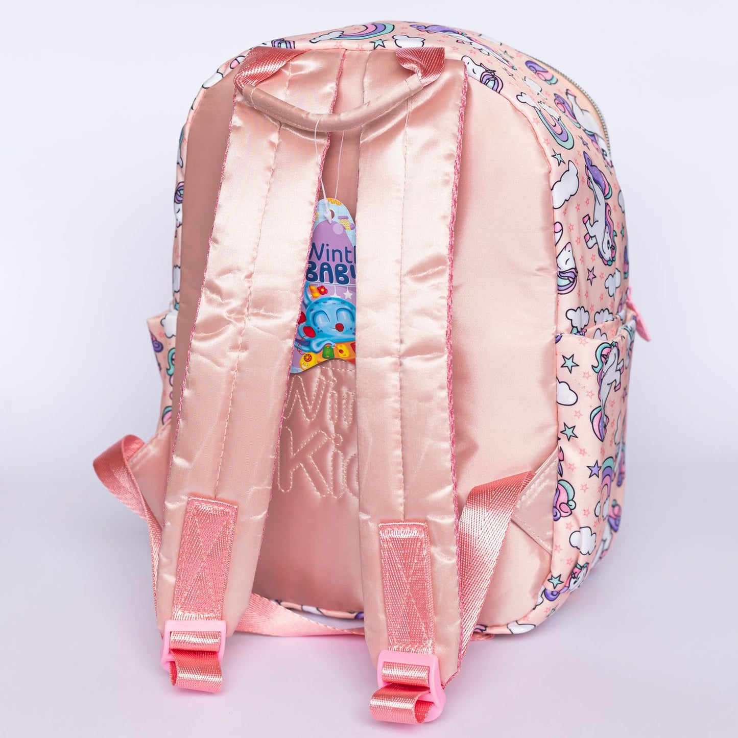Mochila Infantil Baby Acetinada Unicórnio Escolar e Passeios