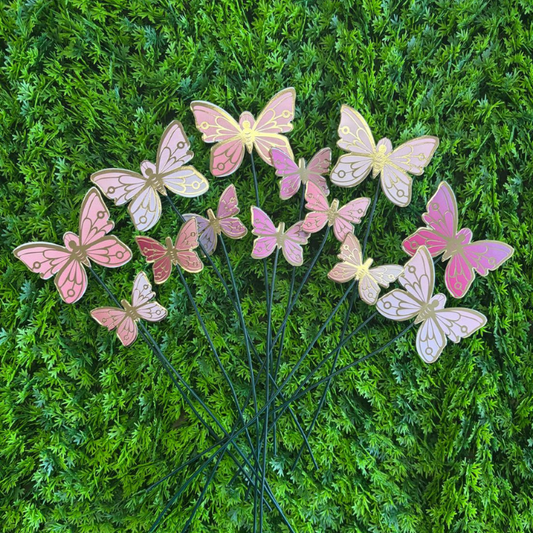 Borboleta decorativa - Cartela | 20 Unidades