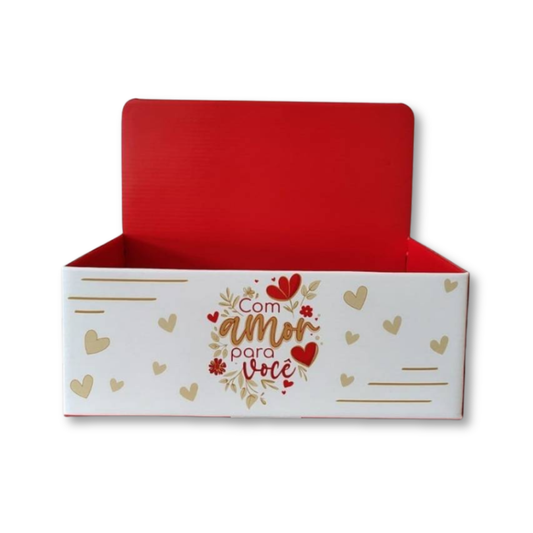 Caixa Display - Tam G - Para Cestas e Presentes - Com amor para você | 3 Unidades - CXD05