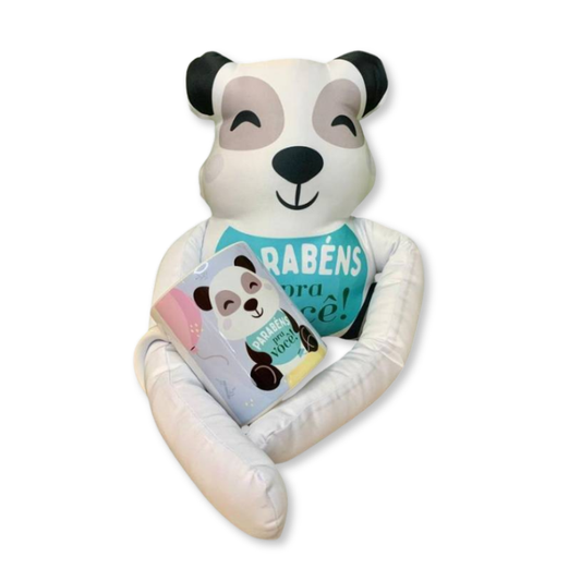 Caneca + Almofada grudadinho - Panda - Parabéns para você | KIT792