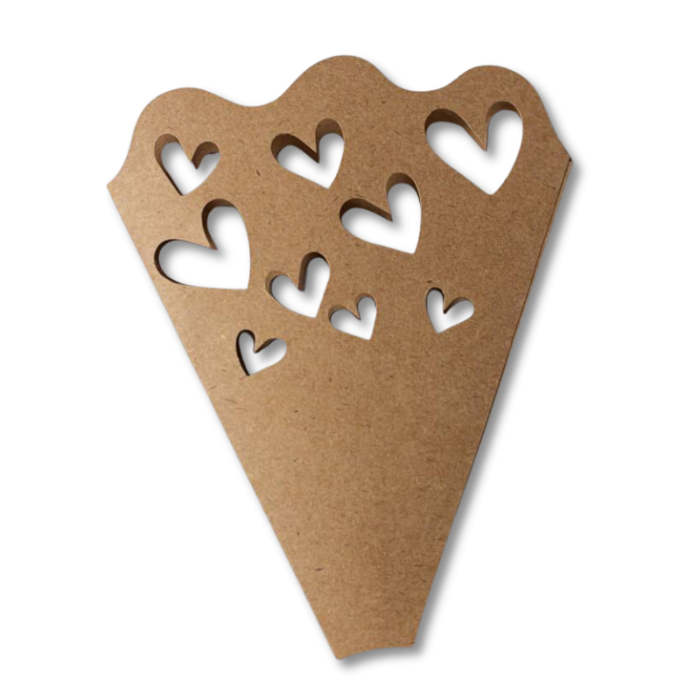 Porta-flor buquê kraft - Kit com 10 unidades