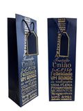 SACOLA PARA PRESENTE/VINHO DE PAPEL - AZUL
