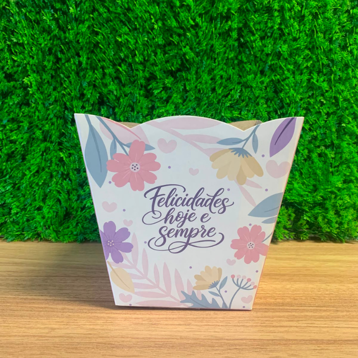 Cachepô Felicidades Hoje e Sempre CH900 – Kit com 3 Unidades sem Plaquinha