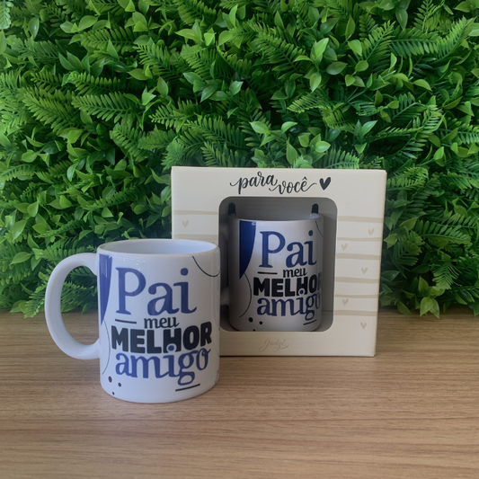 Caneca cerâmica 300 ml - pai meu melhor amigo - CA399