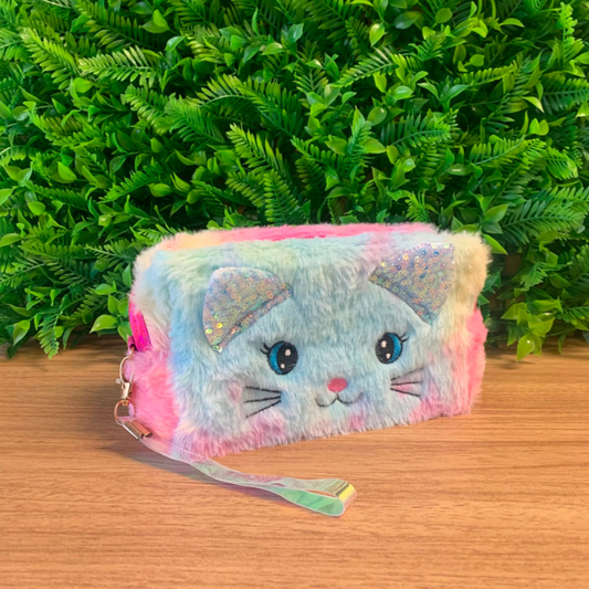 Necessaire Gatinho Multi Color – Porta Maquiagem e Organizador Multiuso