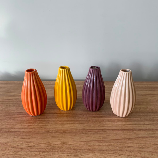 Vaso Milão em Cerâmica 11,5x6cm Sortido CT3007 – Kit com 4 Unidades
