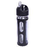 Garrafa Squeeze 700ml Preta – Garrafa para Água, Academia e Dia a Dia