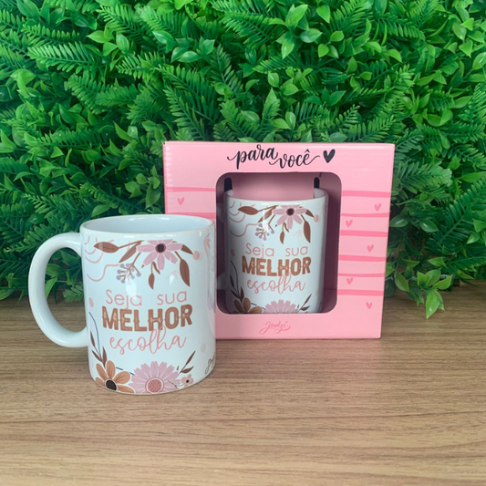 Caneca 300 ml c/ caixa - seja sua melhor escolha - CA810