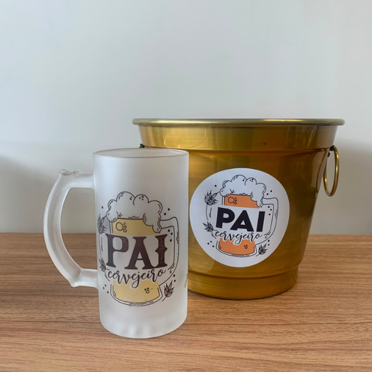 Kit balde + caneco chopp - pai cervejeiro - KIT258