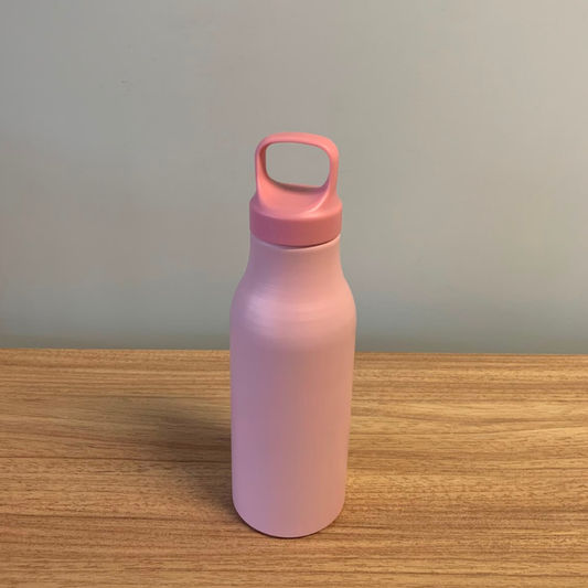 Garrafa em Alumínio com Alça 650ml Rosa – Garrafa Squeeze para Água e Dia a Dia