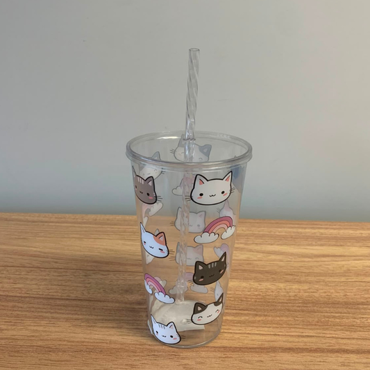 Copo Acrílico com Tampa 650ml – Copo Reutilizável para Bebidas