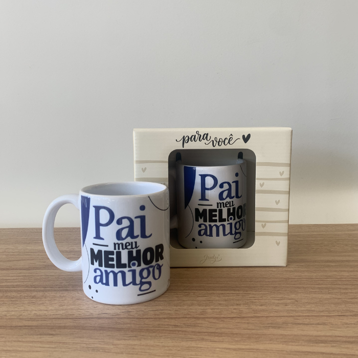 Caneca cerâmica 300 ml - pai meu melhor amigo - CA399