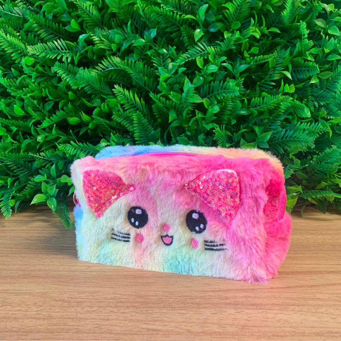 Necessaire Gatinho Multi Color – Porta Maquiagem e Organizador Multiuso