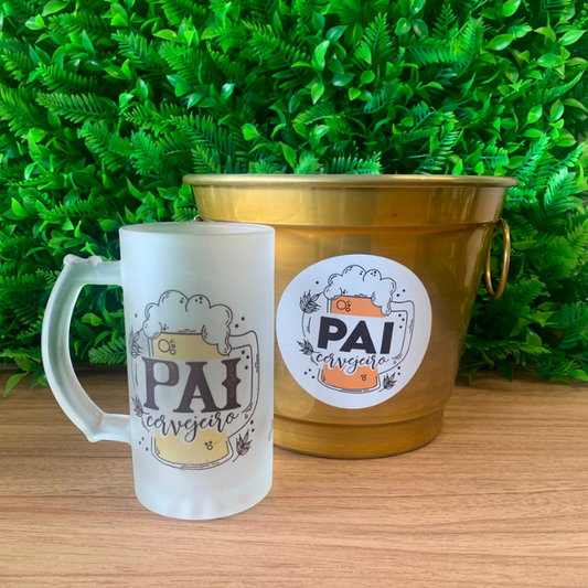 Kit balde + caneco chopp - pai cervejeiro - KIT258