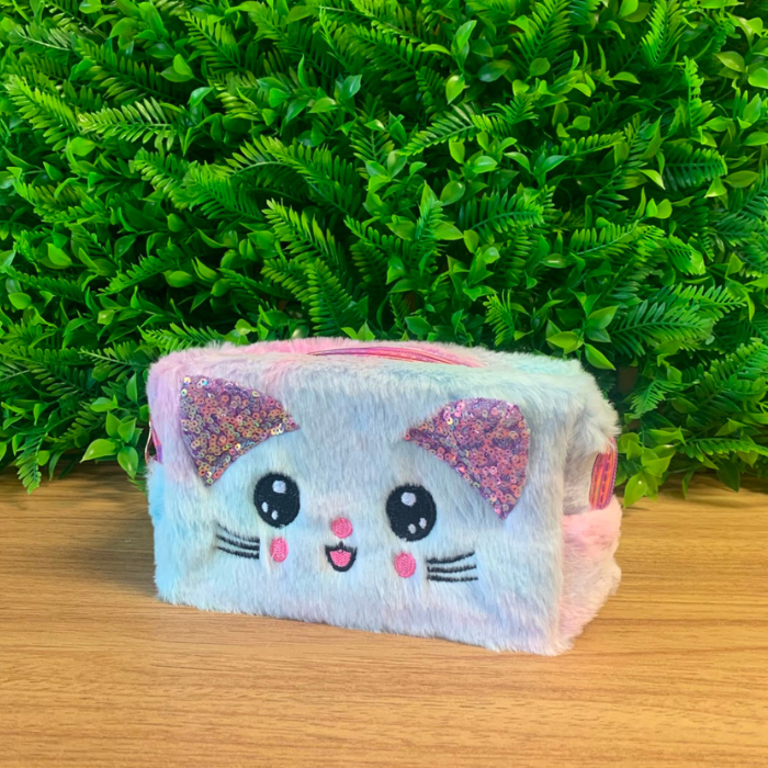 Necessaire Gatinho Multi Color – Porta Maquiagem e Organizador Multiuso