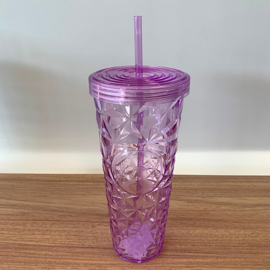 Copo com Tampa 1000ml Roxo – Copo Acrílico para Bebidas