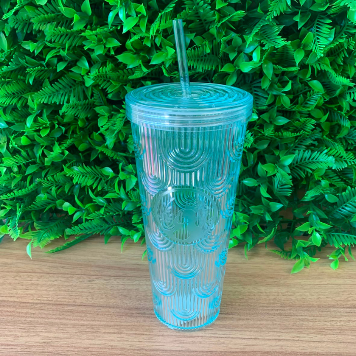 Copo com Tampa 1000ml Azul – Copo Acrílico para Bebidas