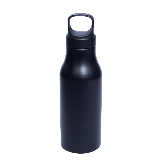 Garrafa em Alumínio com Alça 650ml Preto – Garrafa Squeeze para Água e Dia a Dia