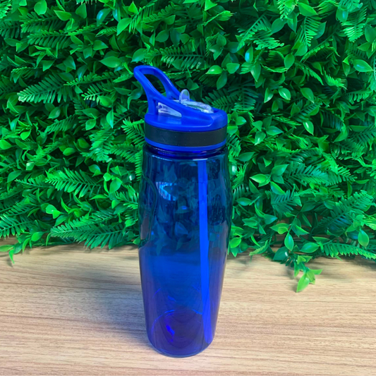 Garrafa Squeeze Plástica com Alça 700ml Azul – Garrafa para Água, Academia e Dia a Dia