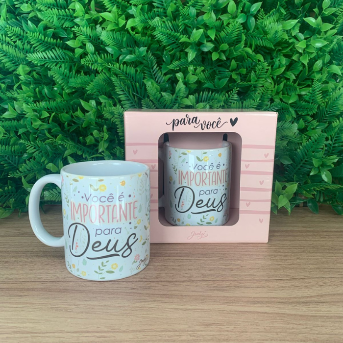 Caneca 300 ml c/ caixa - você é importante para Deus - CA818