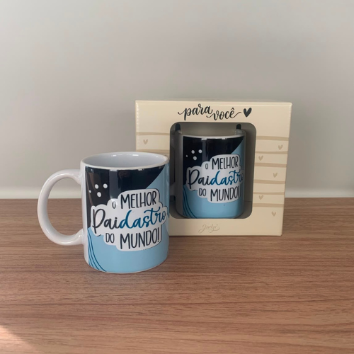 Caneca cerâmica 300 ml - o melhor paidastro - CA549
