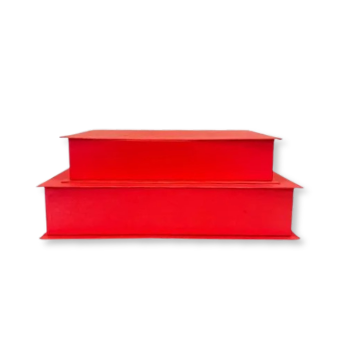 Caixa box livro cartonada - Vermelha BOXLV | 2 Unidades