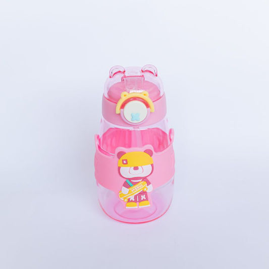 Squeeze acrílica infantil ursinho cor: rosa