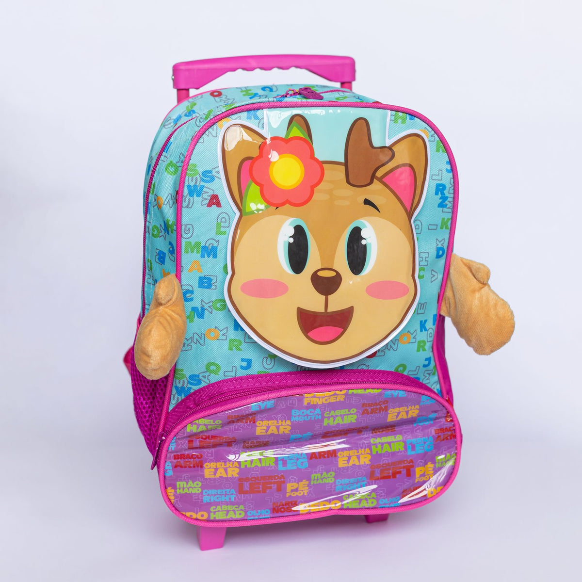 Mochila Infantil com Rodinhas Baby Rena Poliéster para Creche e Escola