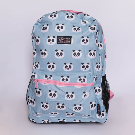 Kit Mochila Juvenil Estampada Panda com Estojo e Lancheira em Poliéster 16 Litros – Kit Escolar