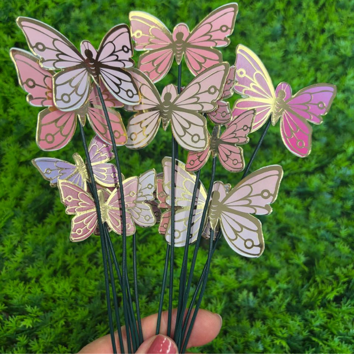 Borboleta decorativa - Cartela | 20 Unidades