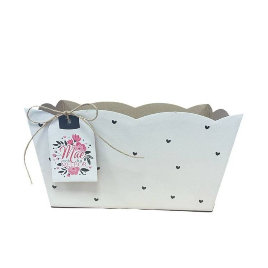 CACHEPÔ DUPLO COM TAG Para Cestas, flores e Presentes  | 3 UNIDADES - CD846