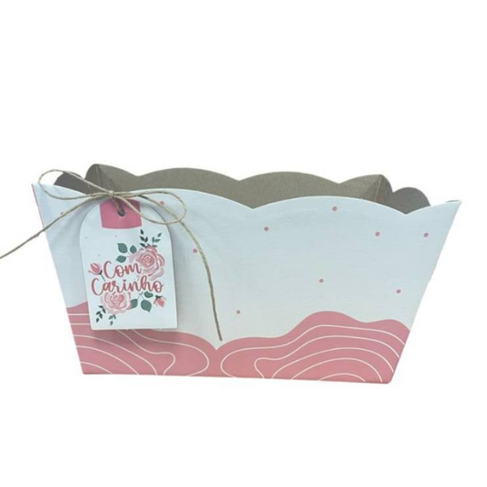 CACHEPÔ DUPLO COM TAG Para Cestas, flores e Presentes  | 3 UNIDADES - CD848