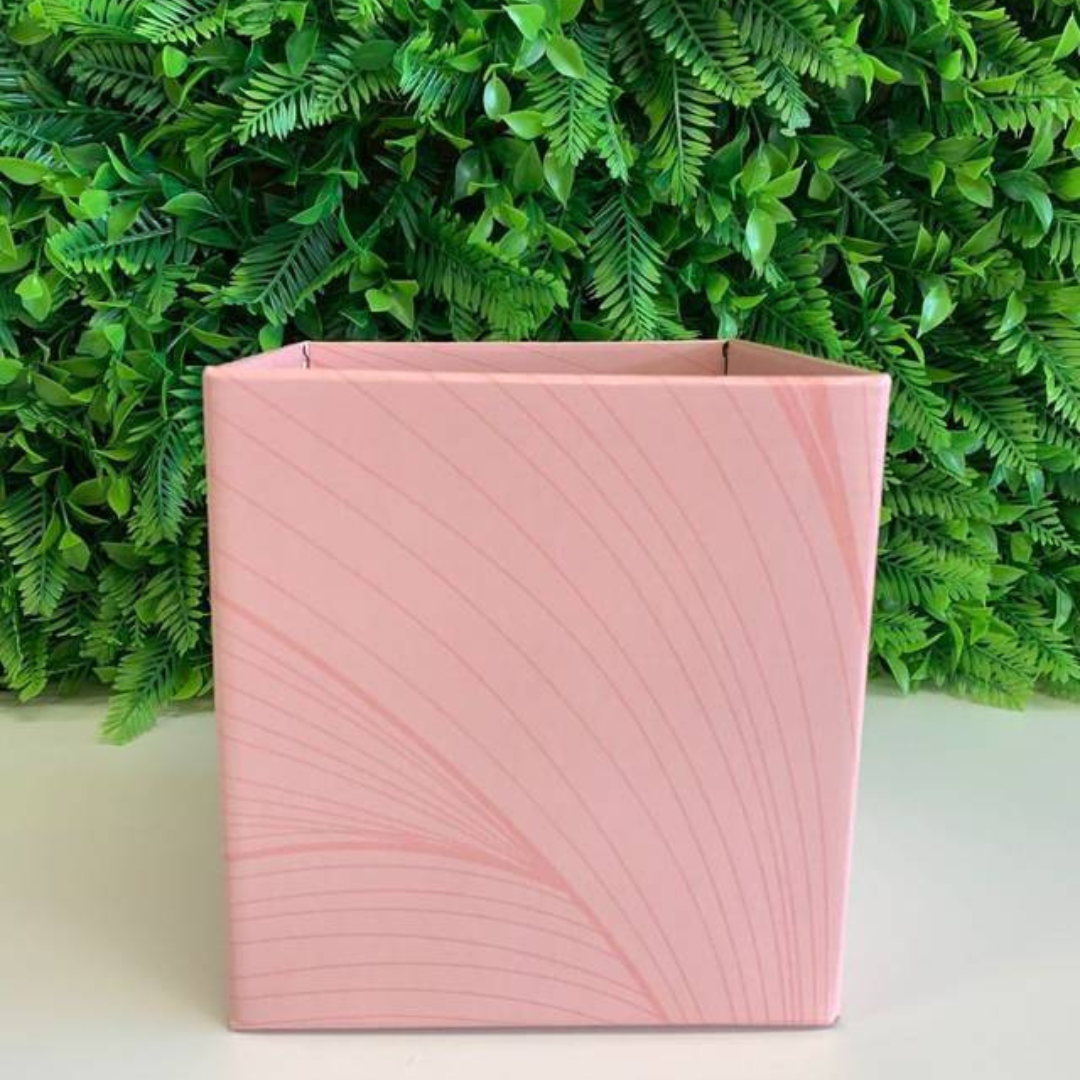 Cachepô Quadrado para Flores e Cestas - Rosê | 3 Unidades