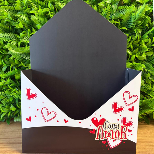 Caixa envelope - Com Amor  | 3 unidades CE670