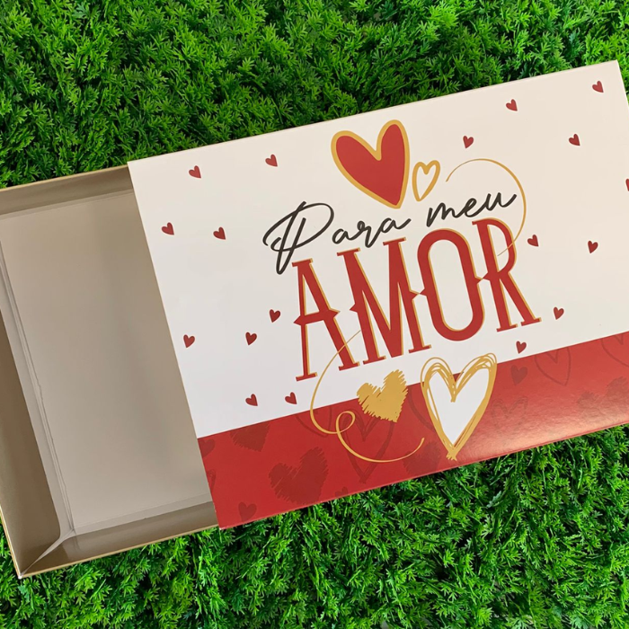 Caixa para presente com cinta - Para meu amor|  3 Unidades - CXC734