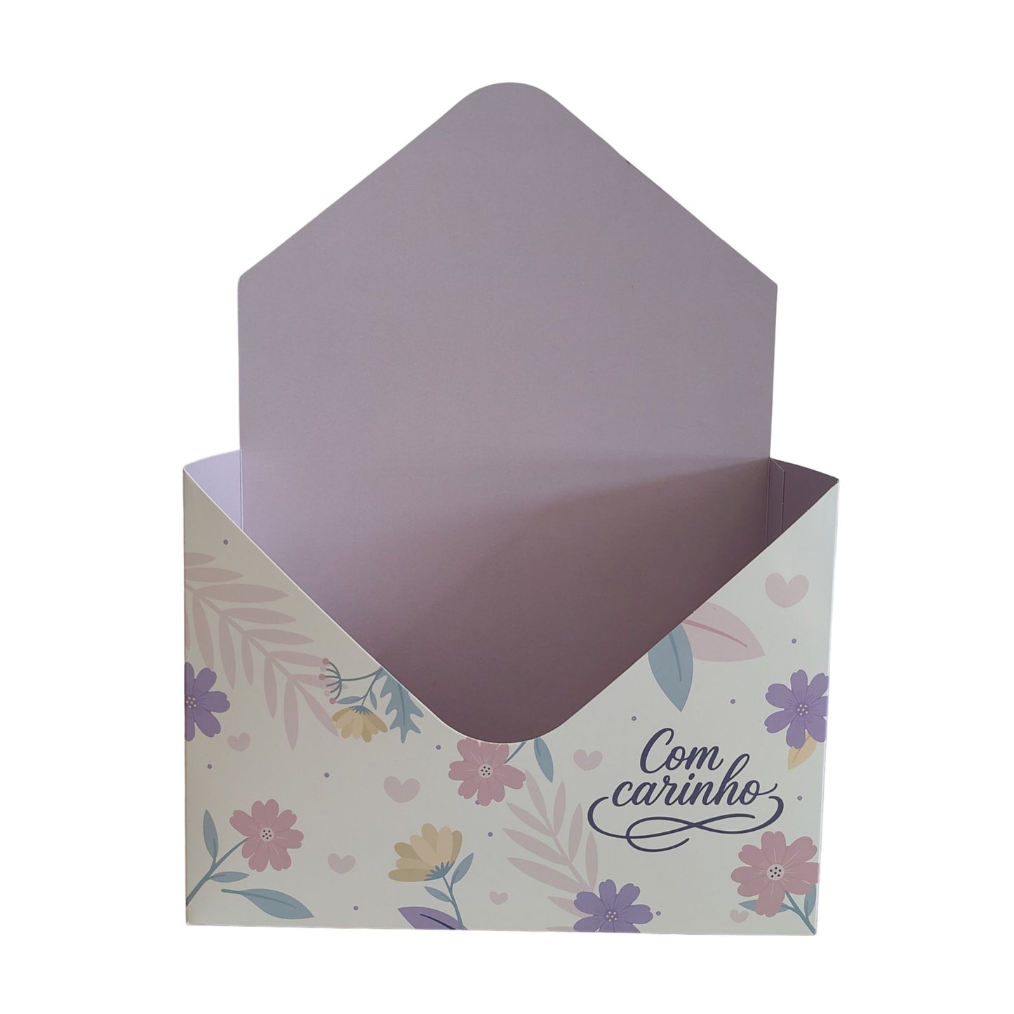 Caixa Envelope Com Carinho Lilás para Cestas e Presentes | Kit 3 Unidades CE900