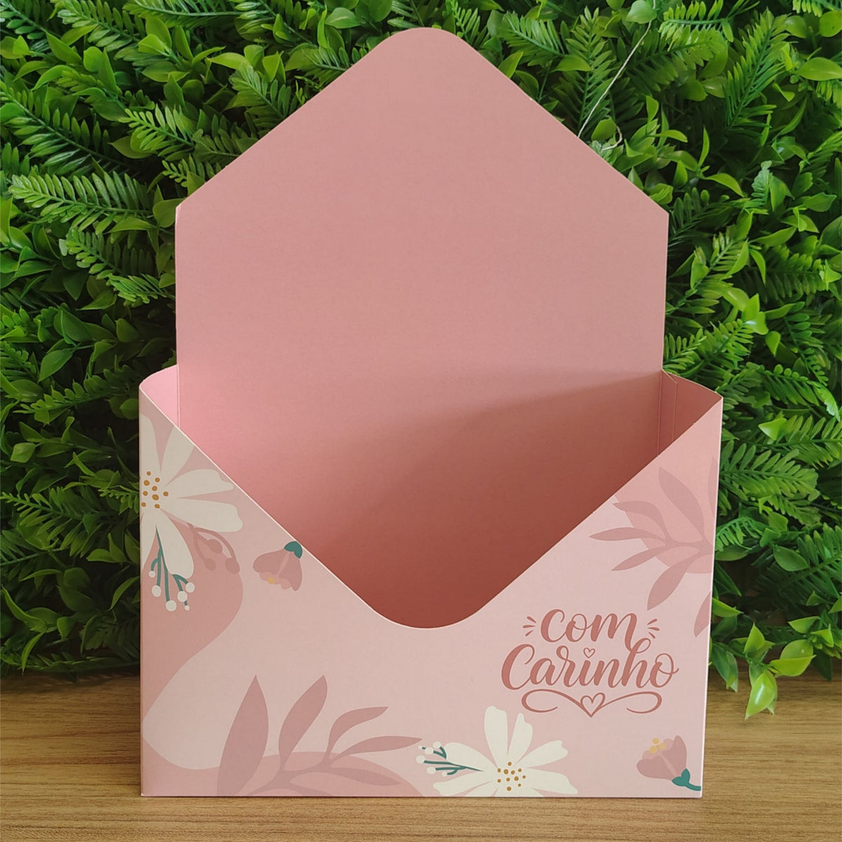 Caixa Envelope Com Carinho Floral para Cestas e Presentes | Kit 3 Unidades CE912
