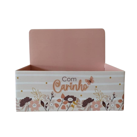 Caixa Display - Tam G - Para Cestas e Presentes - Com carinho | 3 Unidades - CXD07