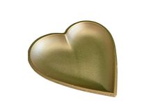 Centro de Mesa Coração Dourado em MDF 16x15,5cm CT4492